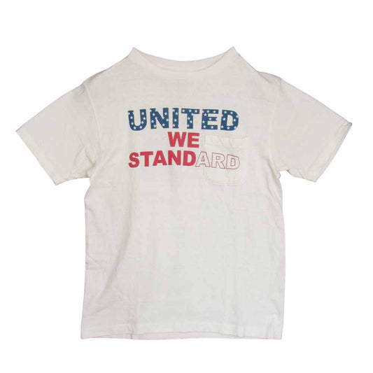 STANDARD CALIFORNIA スタンダードカリフォルニア UNITED WE STANDARD バックナンバリング プリント Tシャツ ホワイト系 M【美品】【中古】