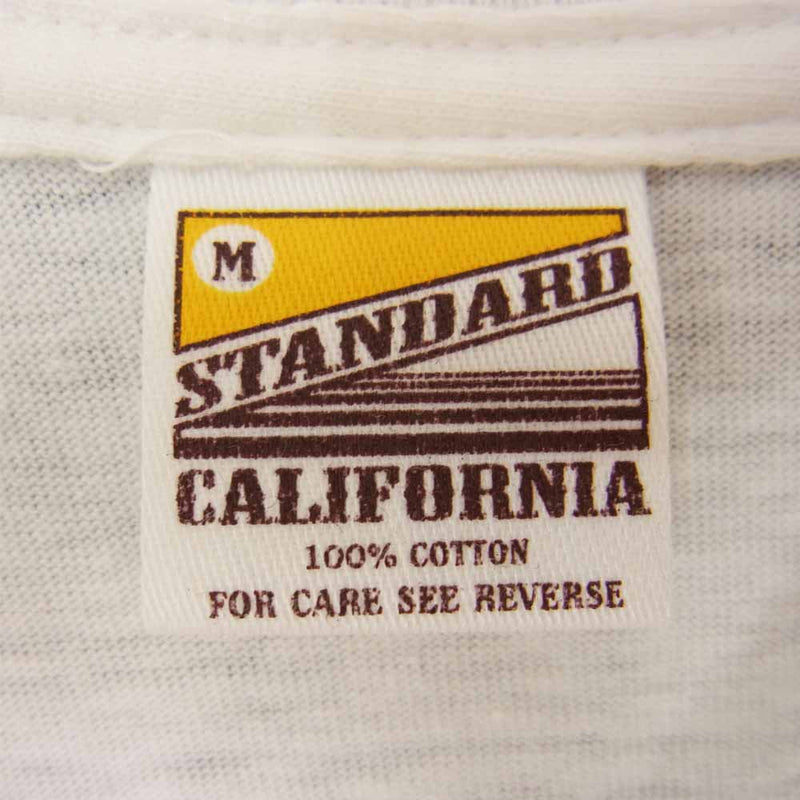 STANDARD CALIFORNIA スタンダードカリフォルニア UNITED WE STANDARD バックナンバリング プリント Tシャツ ホワイト系 M【美品】【中古】