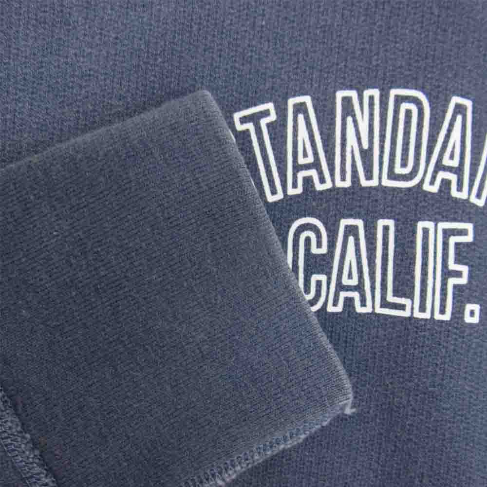 STANDARD CALIFORNIA スタンダードカリフォルニア 胸ロゴ ラグラン クルーネック スウェット ブルー系 S【中古】