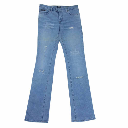 DOLCE&GABBANA ドルチェアンドガッバーナ D&G イタリア製 ダメージ加工 デニム パンツ インディゴブルー系 26【中古】