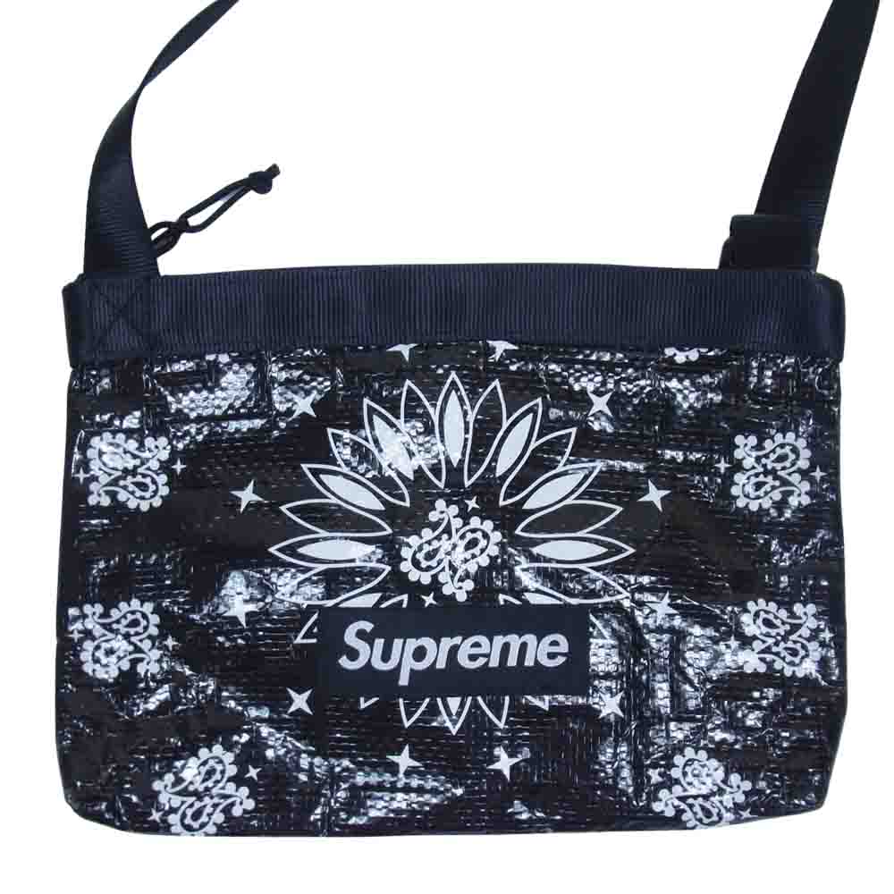 Supreme シュプリーム 21SS Bandana Tarp Side Bag バンダナ タープ サイドバッグ ブラック系【中古】