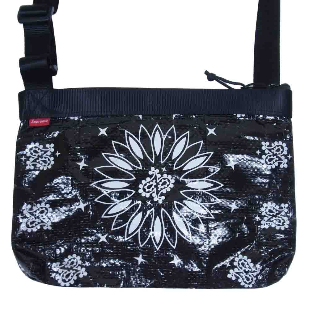 Supreme シュプリーム 21SS Bandana Tarp Side Bag バンダナ タープ サイドバッグ ブラック系【中古】