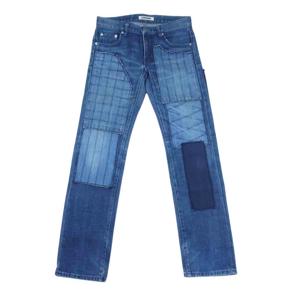 NEIGHBORHOOD ネイバーフッド DCNH-PT-W12 FRAGMENT NARROW 02 フラグメント ナロー サベージ デニム パンツ インディゴブルー系 S【中古】