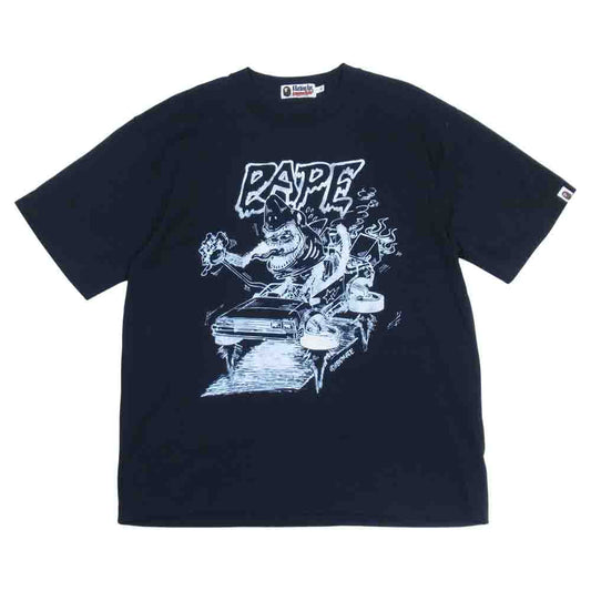 READY MADE レディメイド 001TEH231902X A BATHING APE Shark Wide Tee アベイシングエイプ シャーク ワイド Tシャツ ブラック系 XL【美品】【中古】