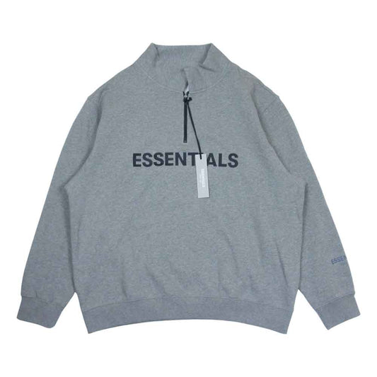 FEAR OF GOD フィアオブゴッド 20AW Essentials エッセンシャルズ Half Zip ハーフ ジップ スウェット グレー系 XL【美品】【中古】