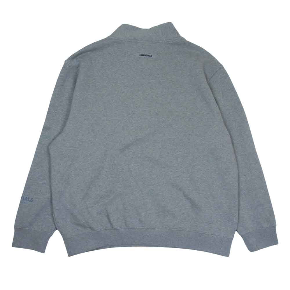 FEAR OF GOD フィアオブゴッド 20AW Essentials エッセンシャルズ Half Zip ハーフ ジップ スウェット グレー系 XL【美品】【中古】