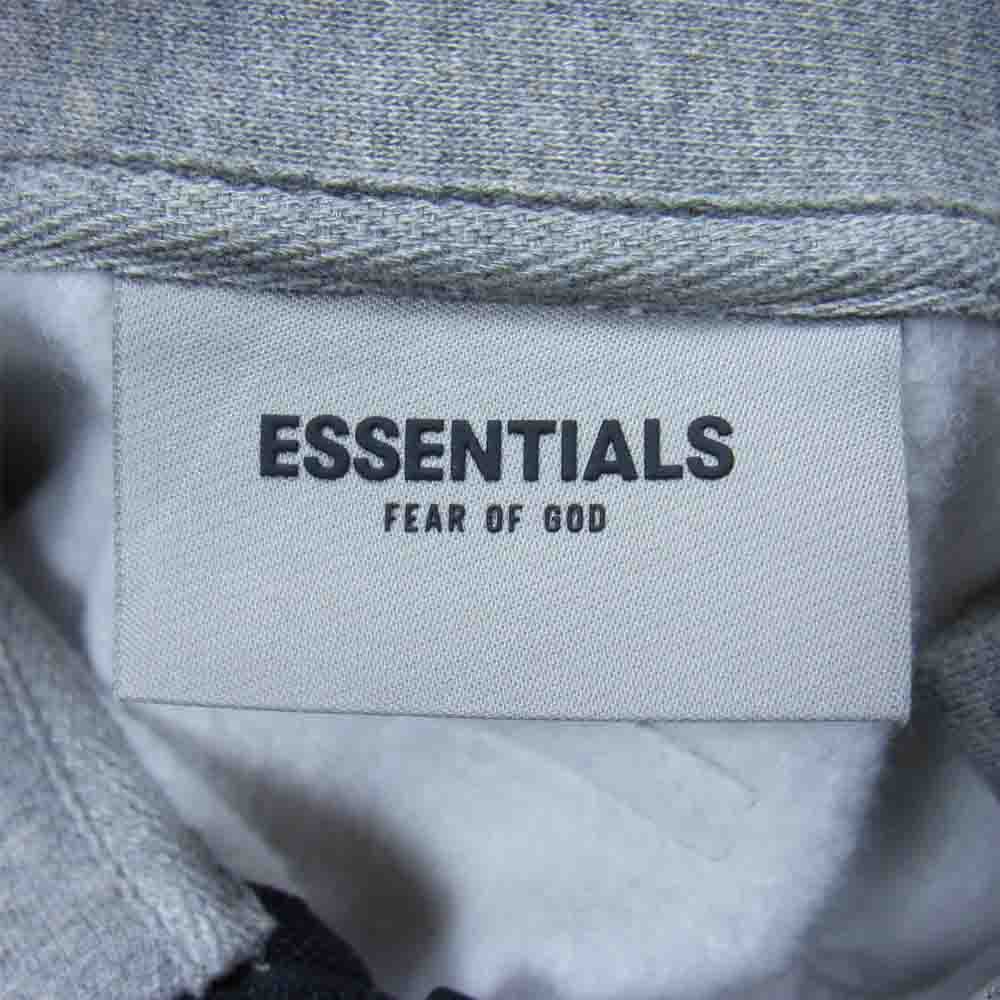 FEAR OF GOD フィアオブゴッド 20AW Essentials エッセンシャルズ Half Zip ハーフ ジップ スウェット グレー系 XL【美品】【中古】