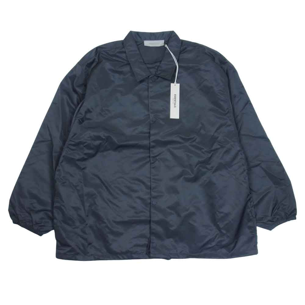 FEAR OF GOD フィアオブゴッド 22SS Essentials エッセンシャルズ Coaches Jacket バックロゴ コーチ ジャケット チャコール系 XL【美品】【中古】