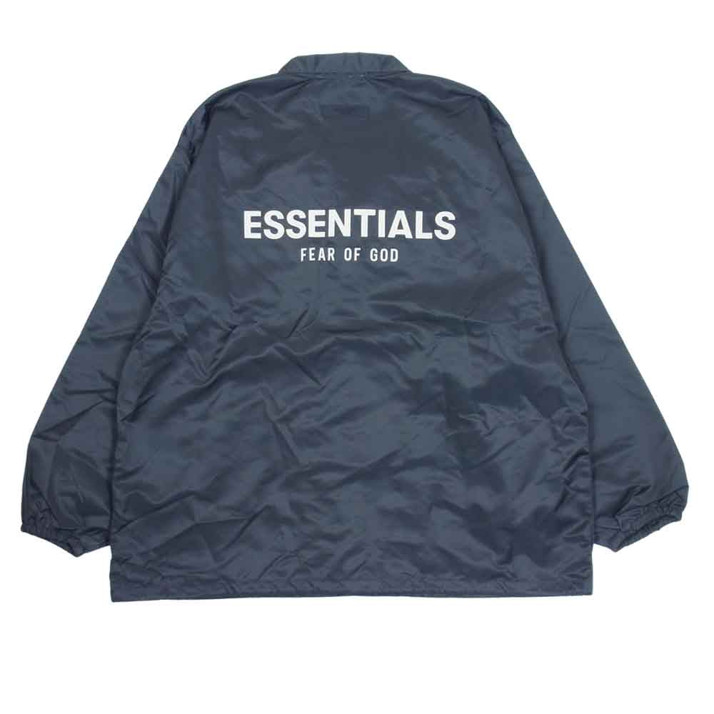 FEAR OF GOD フィアオブゴッド 22SS Essentials エッセンシャルズ Coaches Jacket バックロゴ コーチ ジャケット チャコール系 XL【美品】【中古】