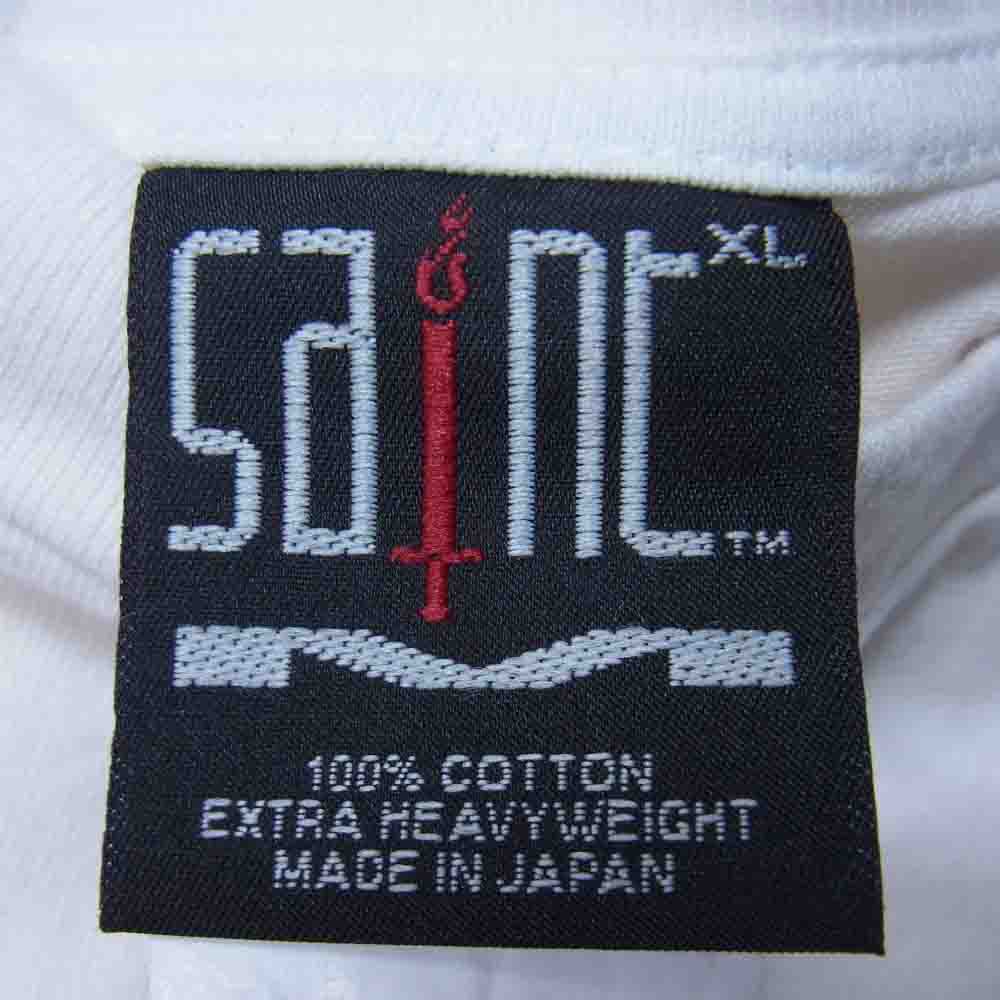 セントマイケル 21SS SM-S21-0000-007 SS TEE LOGO ロゴ プリント 半袖 Tシャツ オフホワイト系 XL【美品】【中古】