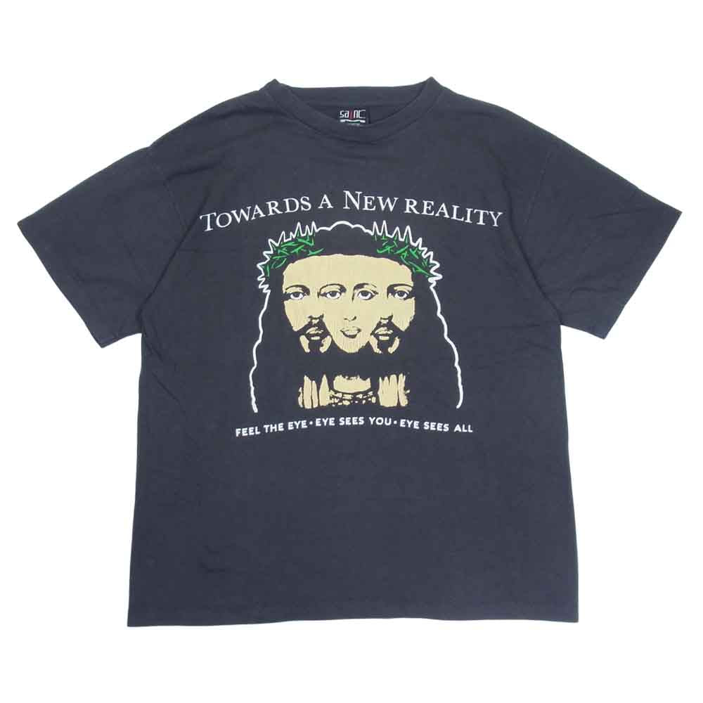 セントマイケル 21SS SM-S21-0000-06 VISIONS プリント Tシャツ チャコール系 XL【美品】【中古】