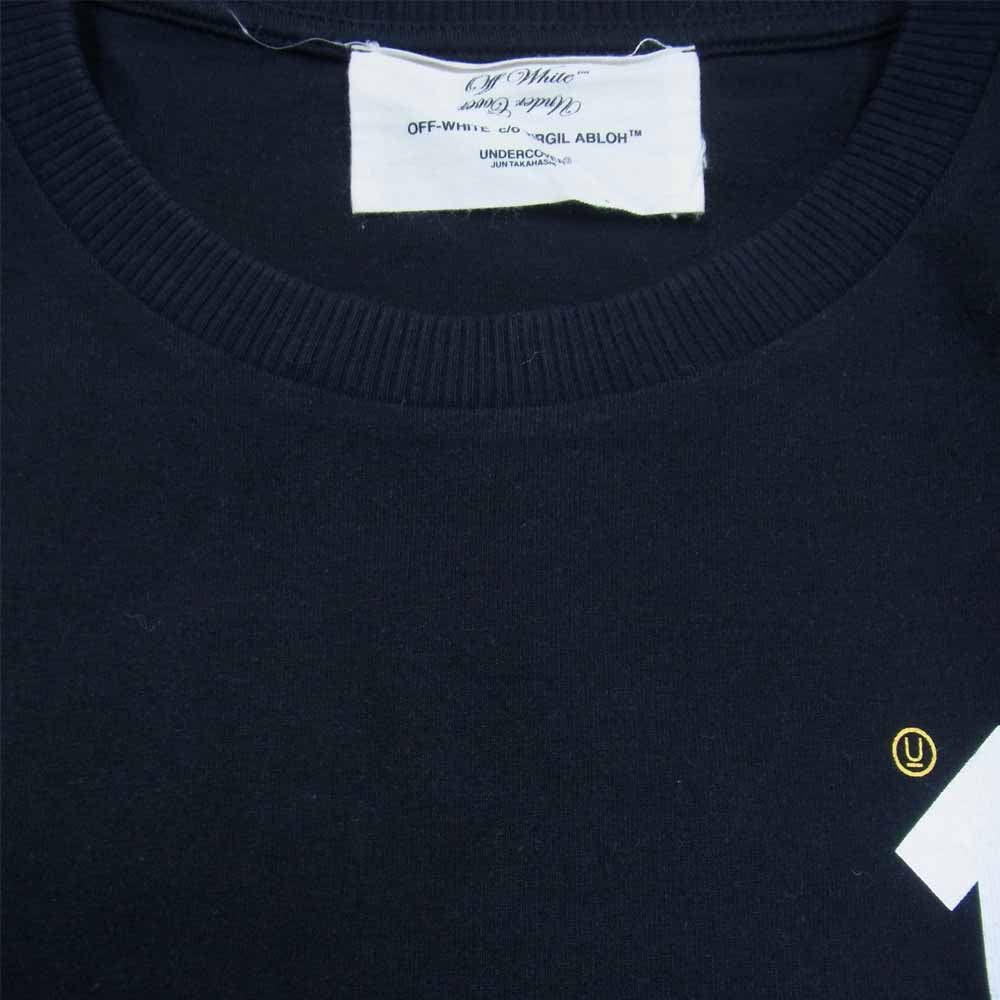 OFF-WHITE オフホワイト × UNDERCOVER アンダーカバー OMAA061G19877010 19AW UC SKELETON DART S/S  T-SHIRT プリント Tシャツ ブラック系 XL【中古】
