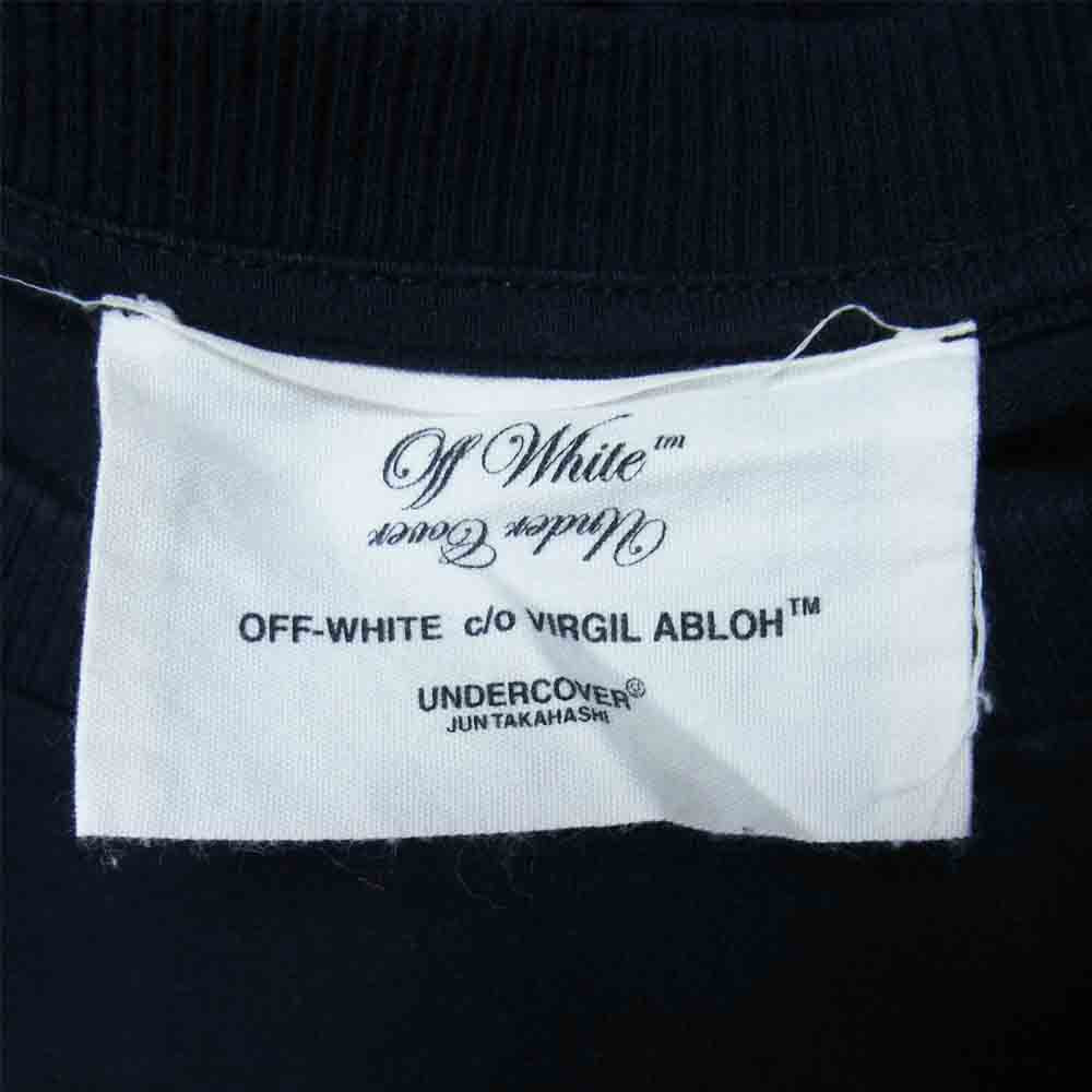 OFF-WHITE オフホワイト × UNDERCOVER アンダーカバー OMAA061G19877010 19AW UC SKELETON DART S/S  T-SHIRT プリント Tシャツ ブラック系 XL【中古】