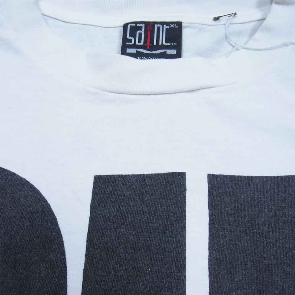 セントマイケル SM-A21-0000-015 SIN L/S T-SHIRT ヴィンテージ加工 長袖 Tシャツ ホワイト系 XL【美品】【中古】