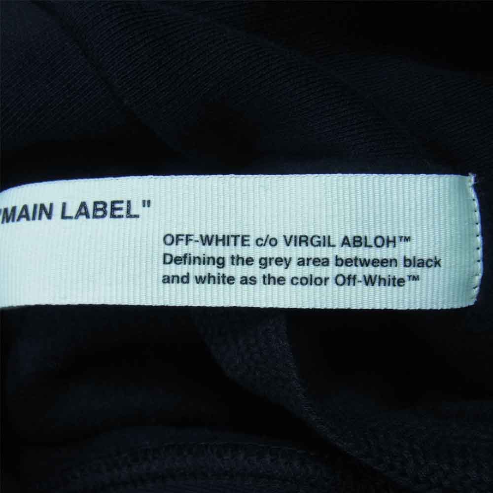 OFF-WHITE オフホワイト 18AW OMBB042F18192011 国内正規品 Diag Bernini L/S Tee w Hoodie レイヤード パーカー ブラック系 XL【中古】