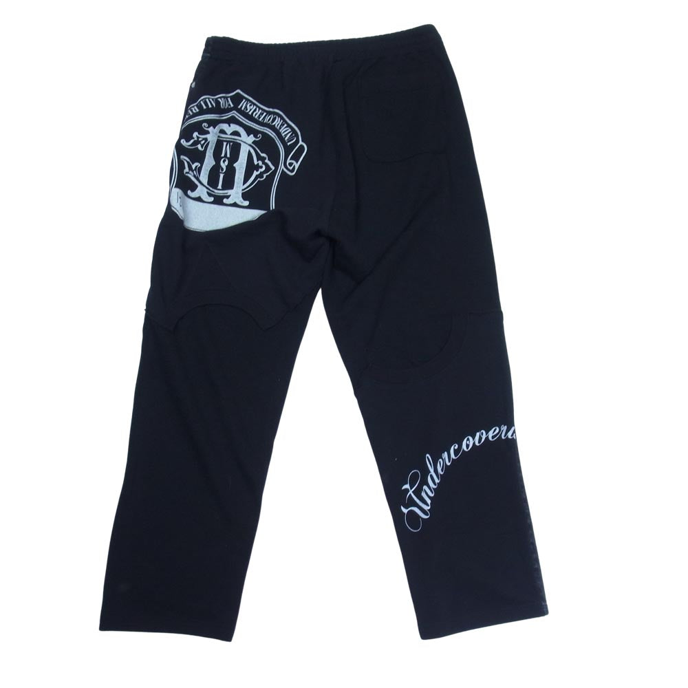 UNDERCOVER アンダーカバー 22SS UI1B4502 UNDERCOVERISM 後スウェット ドッキング デニム パンツ ブラック系 5【美品】【中古】