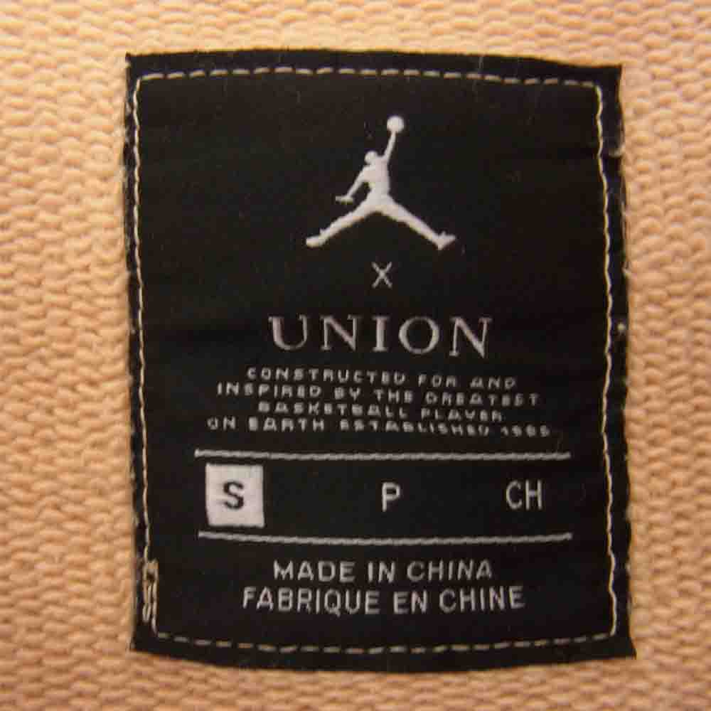 NIKE ナイキ 22SS Jordan × UNION ジョーダン ユニオン 加工 クルーネック スウェット ベージュ系 S【新古品】【未使用】【中古】