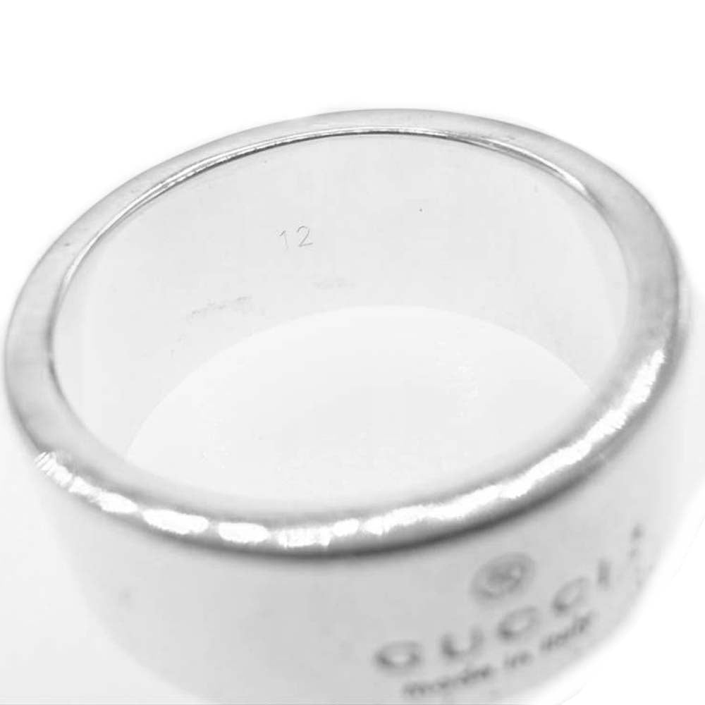 GUCCI グッチ ロゴ シグネット リング シルバー系【中古】