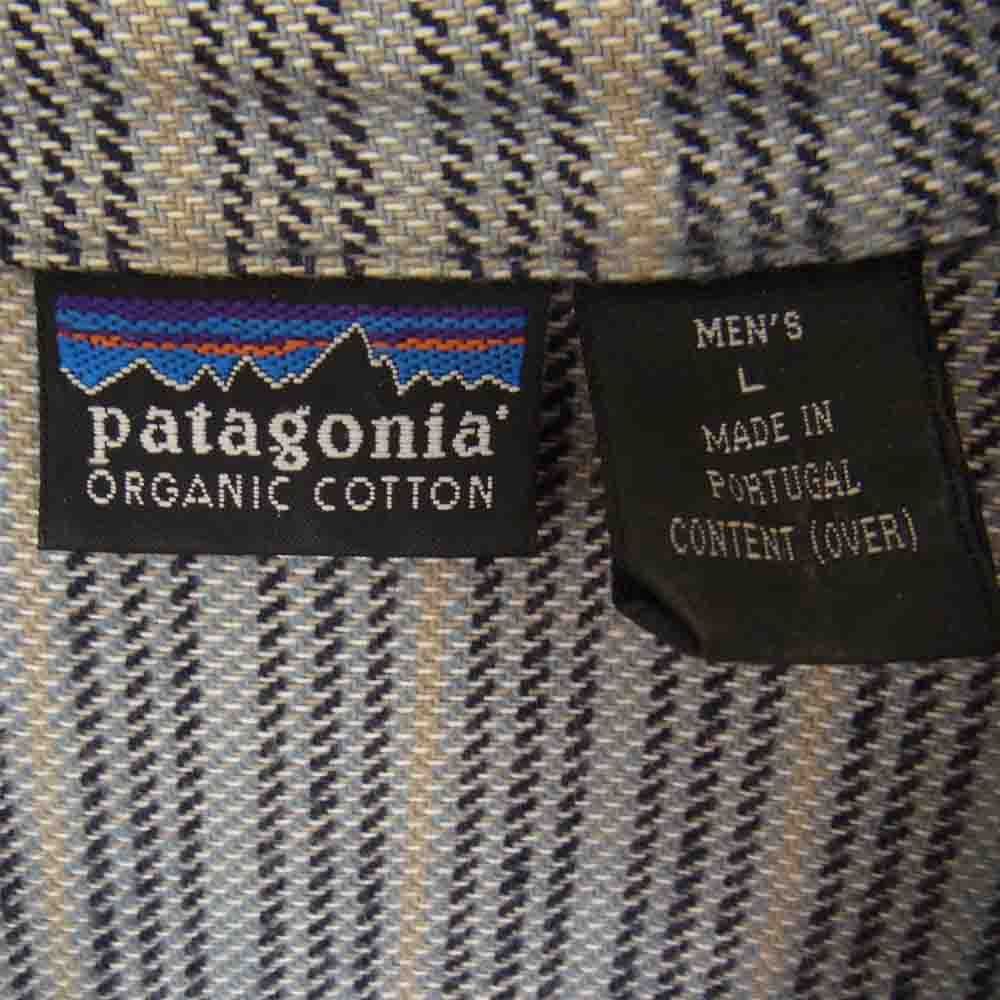 patagonia パタゴニア 53863 フィヨルド フランネル 長袖 シャツ グレー系 L【中古】