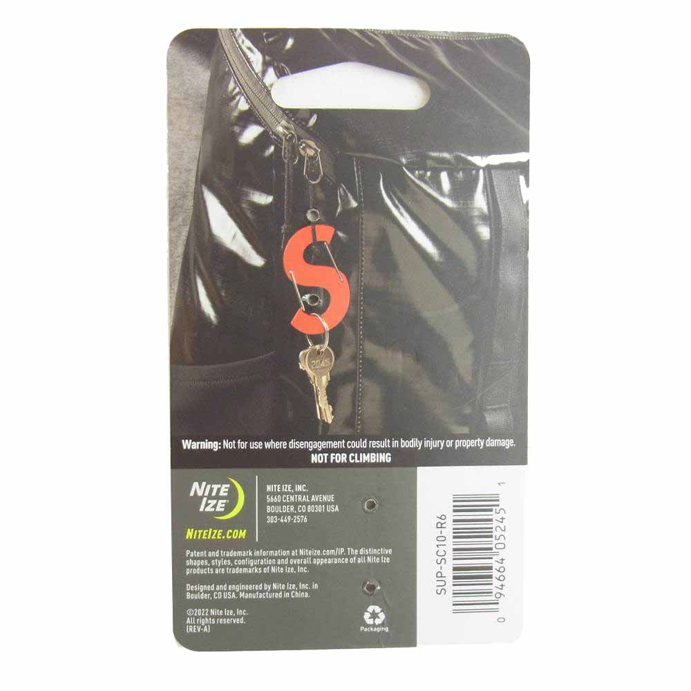 Supreme シュプリーム 21AW Nite Ize S Logo Keychain ナイトアイズ エスロゴ キーチェーン カラビナ レッド系【中古】