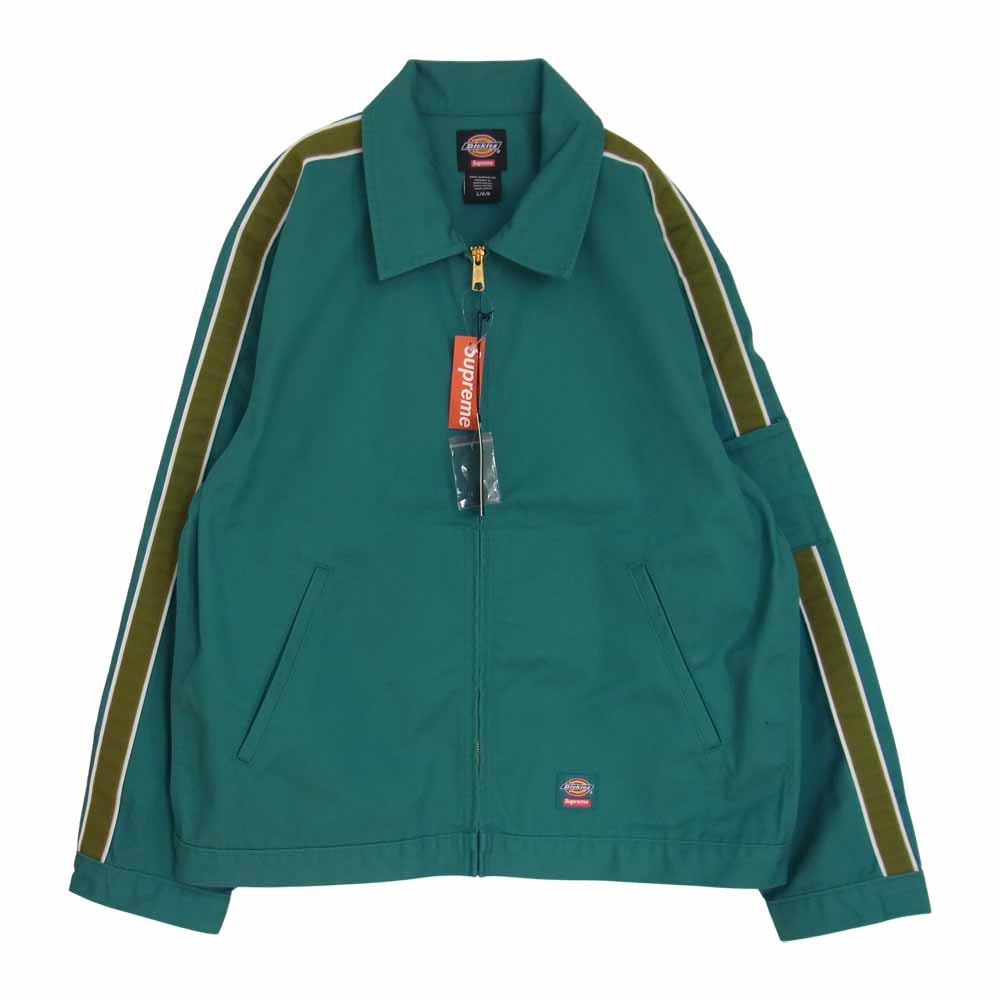 Supreme シュプリーム 22SS × Dickies Stripe Eisenhower Jacket Teal ディッキーズ ストライプ アイゼンハワー ジャケット ティール グリーン系 L【中古】