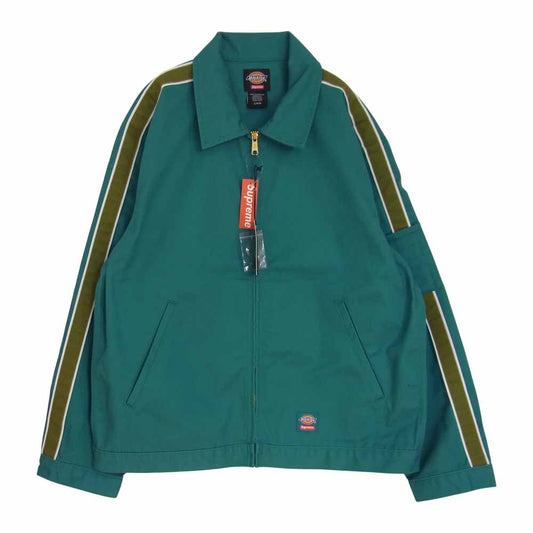 Supreme シュプリーム 22SS × Dickies Stripe Eisenhower Jacket Teal ディッキーズ ストライプ アイゼンハワー ジャケット ティール グリーン系 L【中古】