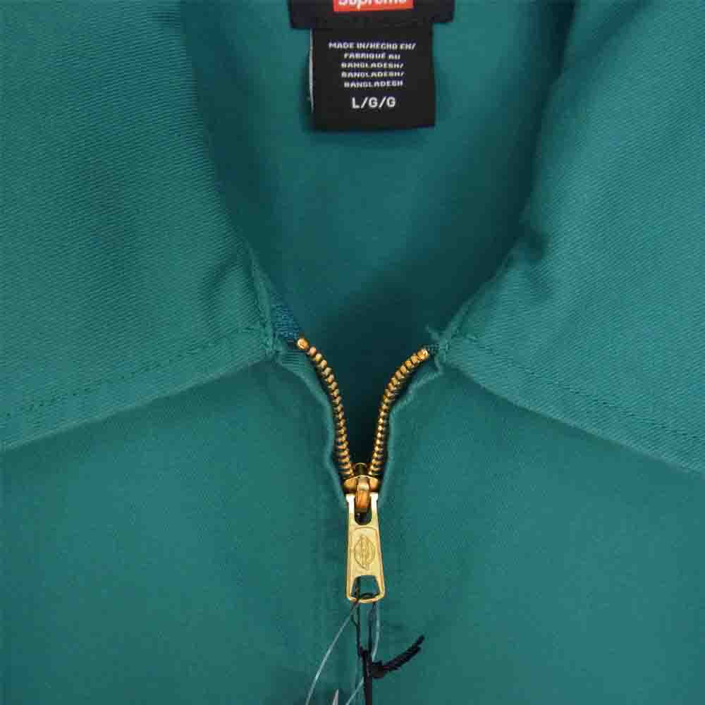 Supreme シュプリーム 22SS × Dickies Stripe Eisenhower Jacket Teal ディッキーズ ストライプ アイゼンハワー ジャケット ティール グリーン系 L【中古】