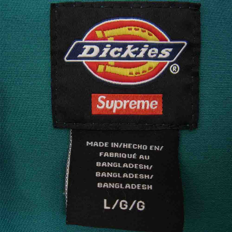 Supreme シュプリーム 22SS × Dickies Stripe Eisenhower Jacket Teal ディッキーズ ストライプ  アイゼンハワー ジャケット ティール グリーン系 L【中古】