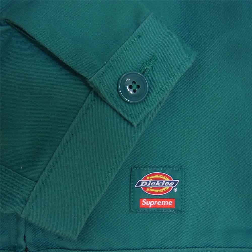 Supreme シュプリーム 22SS × Dickies Stripe Eisenhower Jacket Teal ディッキーズ ストライプ アイゼンハワー ジャケット ティール グリーン系 L【中古】