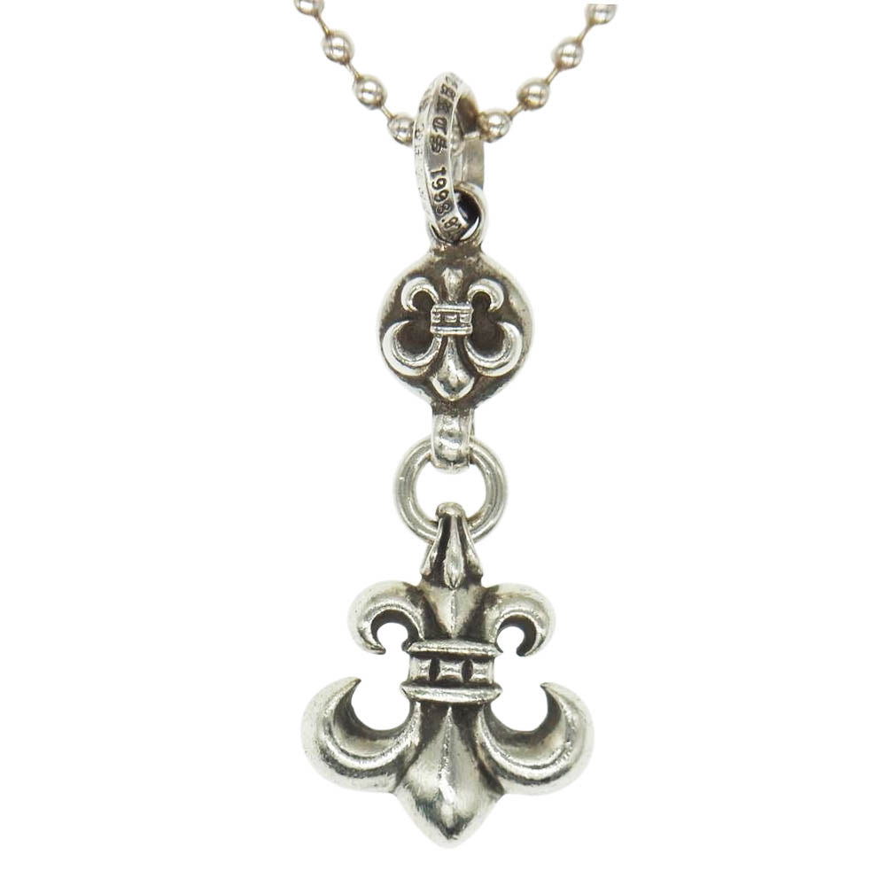 CHROME HEARTS クロムハーツ（原本有） 1BALL BS FLEUR 1ボール BSフレア ペンダント ネックレス シルバー系【中古】