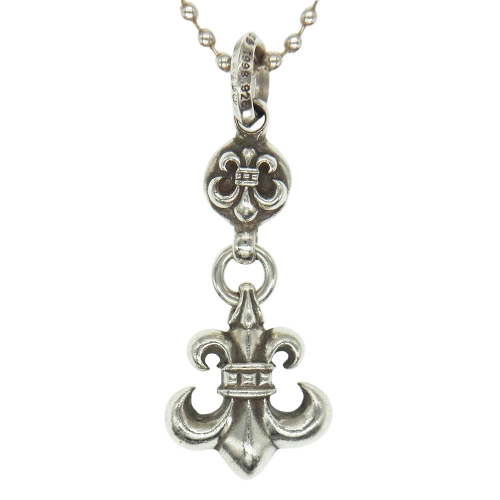 CHROME HEARTS クロムハーツ（原本有） 1BALL BS FLEUR 1ボール BSフレア ペンダント ネックレス シルバー系【中古】