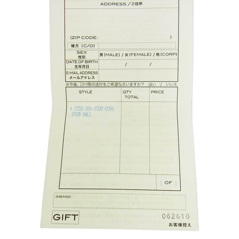 CHROME HEARTS クロムハーツ（原本有） CROSS BALL STUD クロスボール スタッド ピアス シルバー系【中古】
