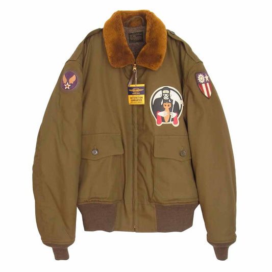 TOY'S McCOY トイズマッコイ TMJ1921 B-10 DEATH FROM ABOVE ミリタリー フライト ジャケット カーキ系 42【新古品】【未使用】【中古】