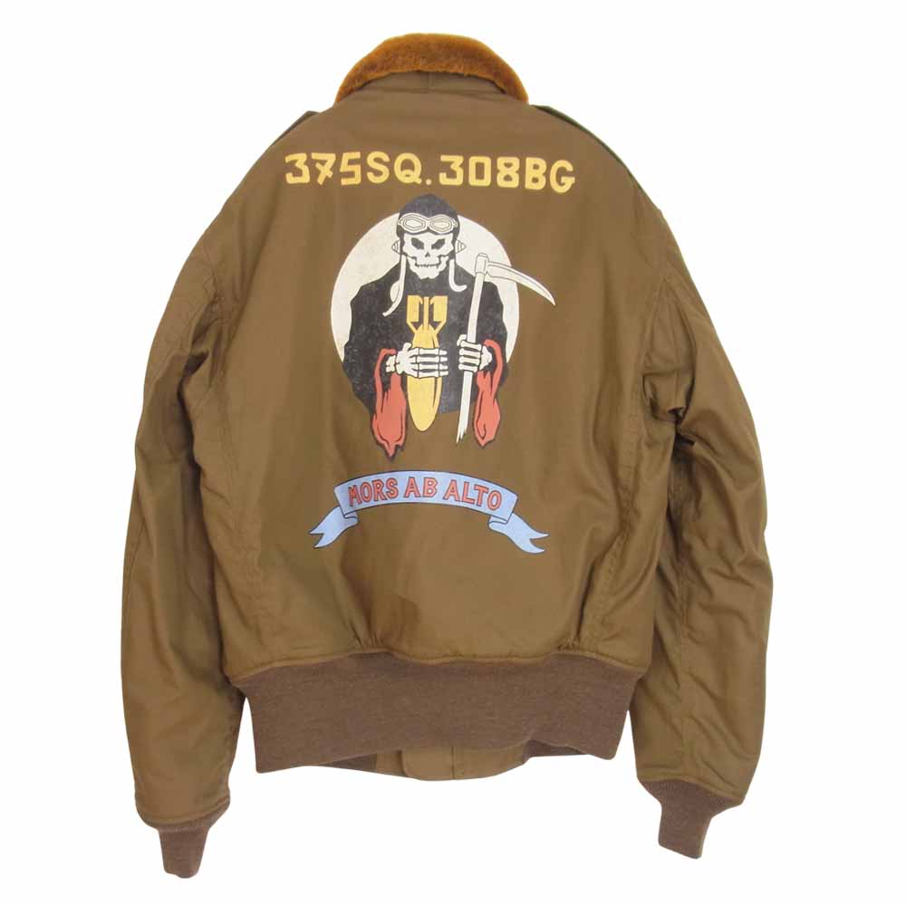 TOY'S McCOY トイズマッコイ TMJ1921 B-10 DEATH FROM ABOVE ミリタリー フライト ジャケット カーキ系 42【新古品】【未使用】【中古】