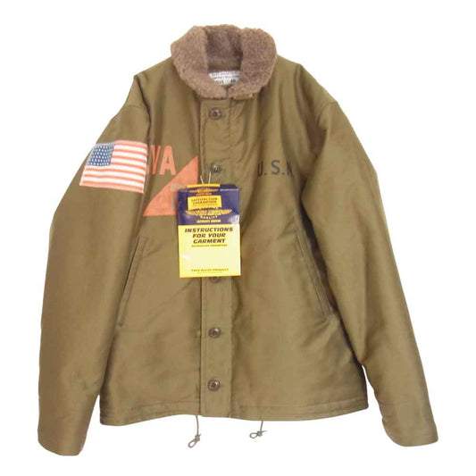 TOY'S McCOY トイズマッコイ TMJ2029 N-1 デッキ ジャケット MARILYN MONROE マリリンモンロー U.S.S. BENNINGTON ミリタリー ジャケット カーキ系 40【新古品】【未使用】【中古】