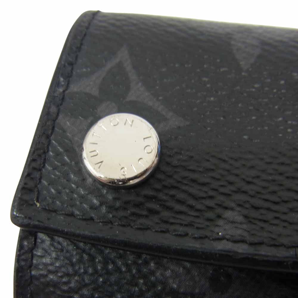 LOUIS VUITTON ルイ・ヴィトン M67630 モノグラム エクリプス ディスカバリー コンパクトウォレット 財布 ブラック系【中古】