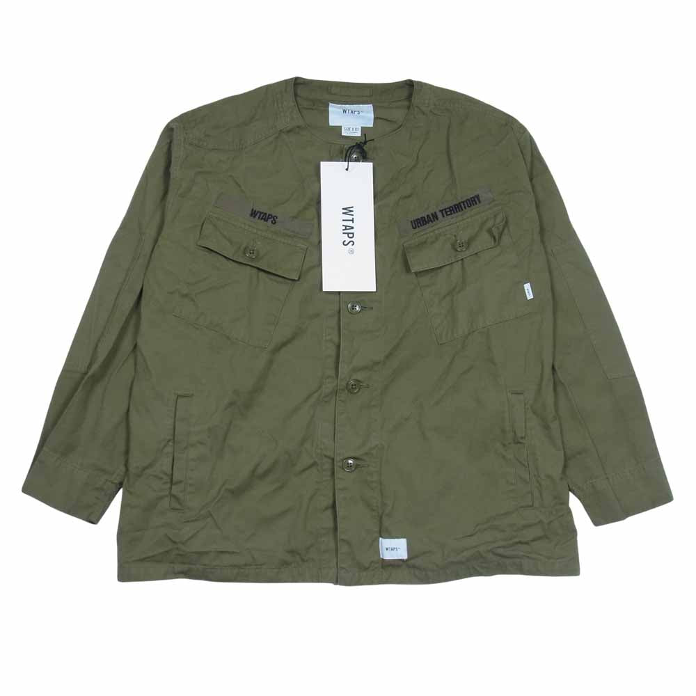 WTAPS ダブルタップス 20AW 202WVDT-SHM02 SCOUT LS COTTON WEATHER スカウト シャツ カーキ系 3【中古】