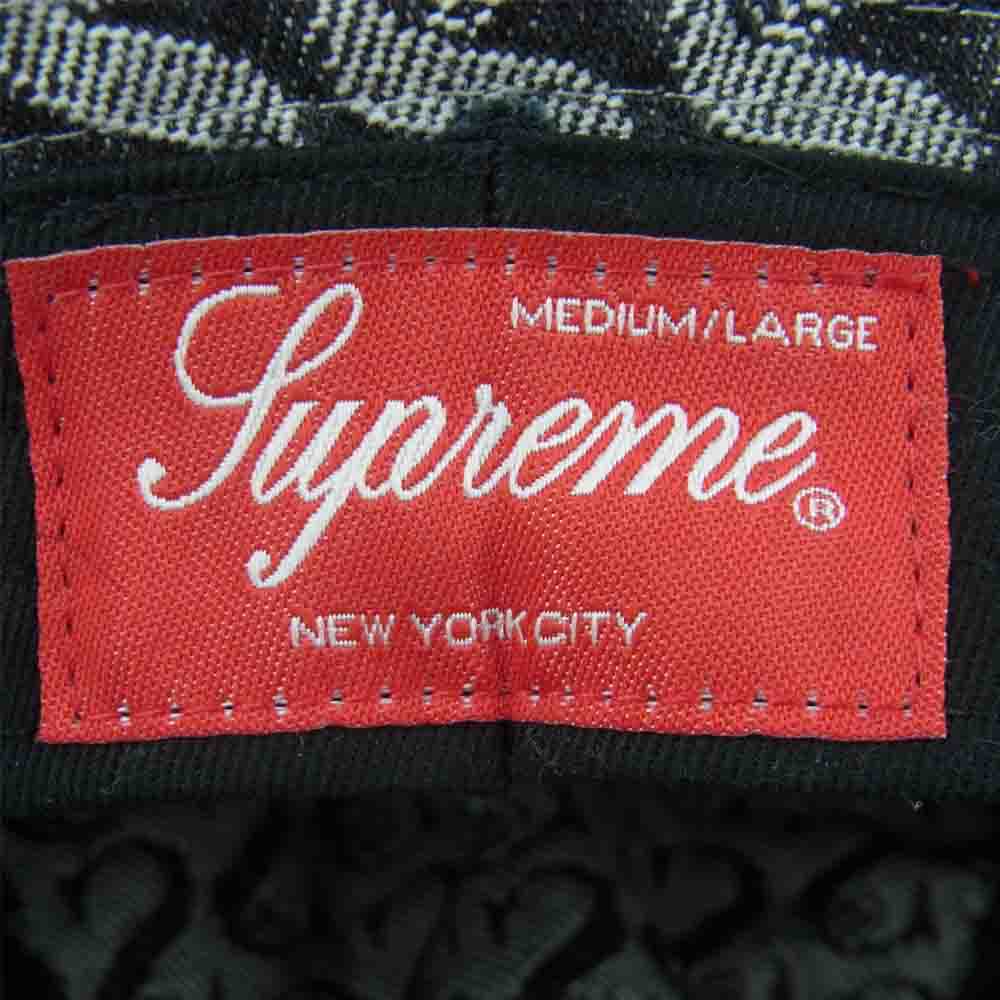 Supreme シュプリーム 21AW Monogram Denim Crusher Hat モノグラム デニム クラッシャー ハット 帽子 ブラック系【中古】