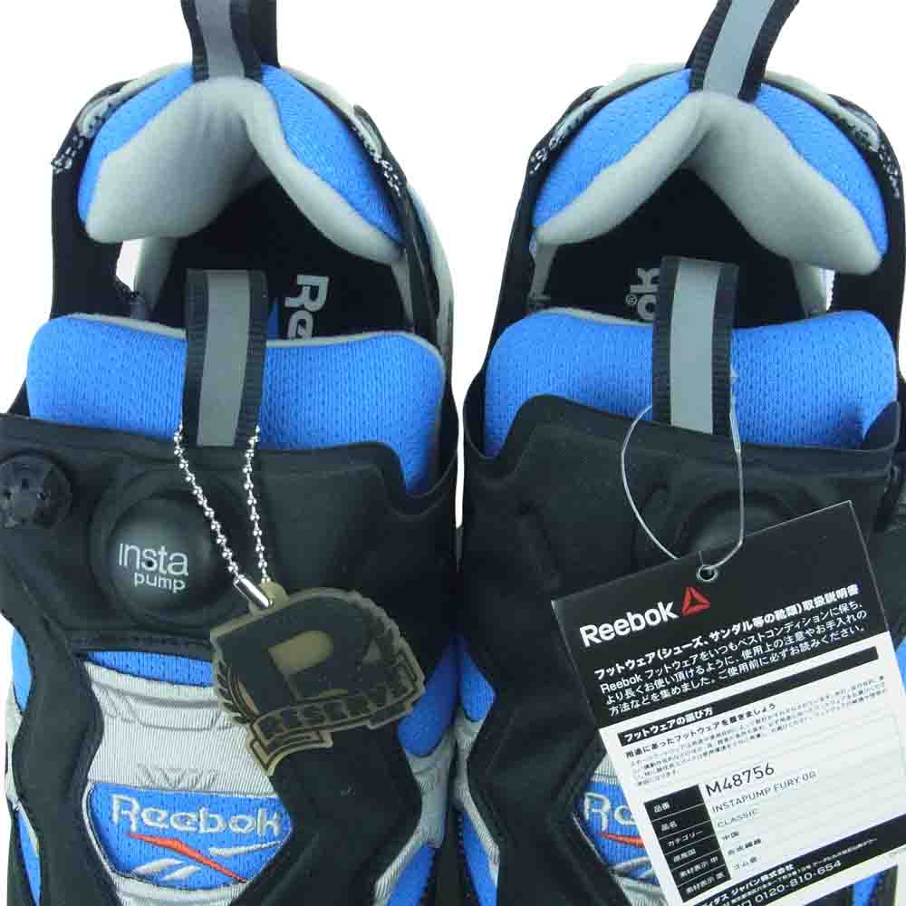 Reebok リーボック M48756 INSTA PUMP FURY OG インスタ ポンプ フューリー スニーカー ブルー系 ブラック系 30cm【新古品】【未使用】【中古】