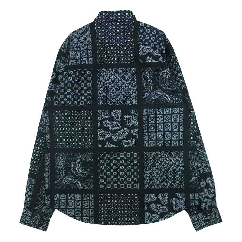 Supreme シュプリーム 20SS Paisley Grid Shirt ペイズリー グリッド 長袖 シャツ ブラック系 M【新古品】【未使用】【中古】