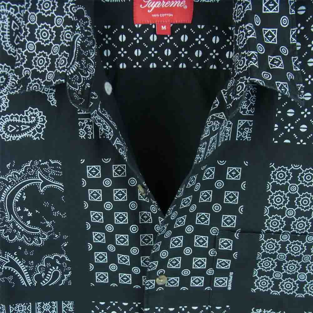 Supreme シュプリーム 20SS Paisley Grid Shirt ペイズリー グリッド 長袖 シャツ ブラック系 M【新古品】【未使用】【中古】