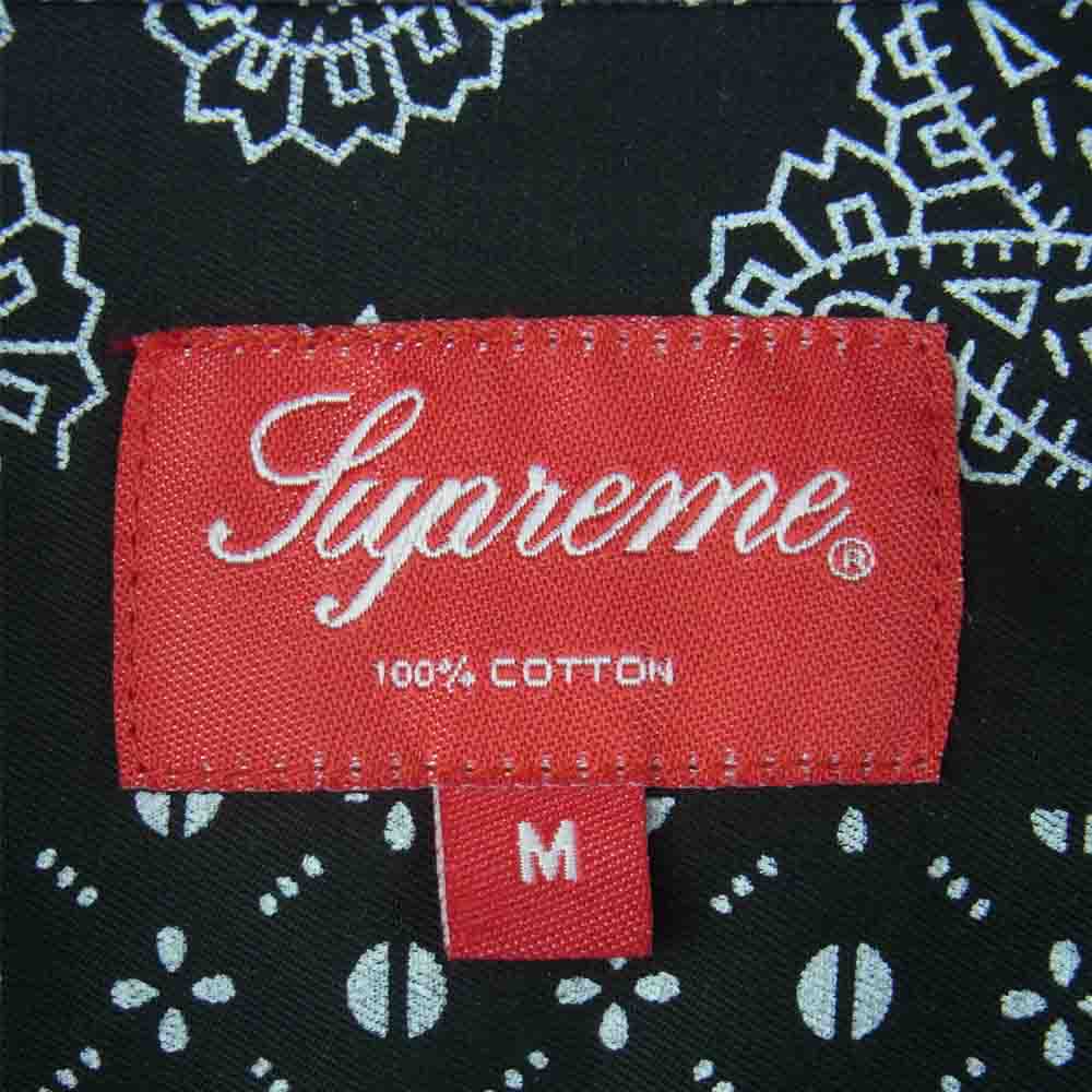 Supreme シュプリーム 20SS Paisley Grid Shirt ペイズリー グリッド 長袖 シャツ ブラック系 M【新古品】【未使用】【中古】