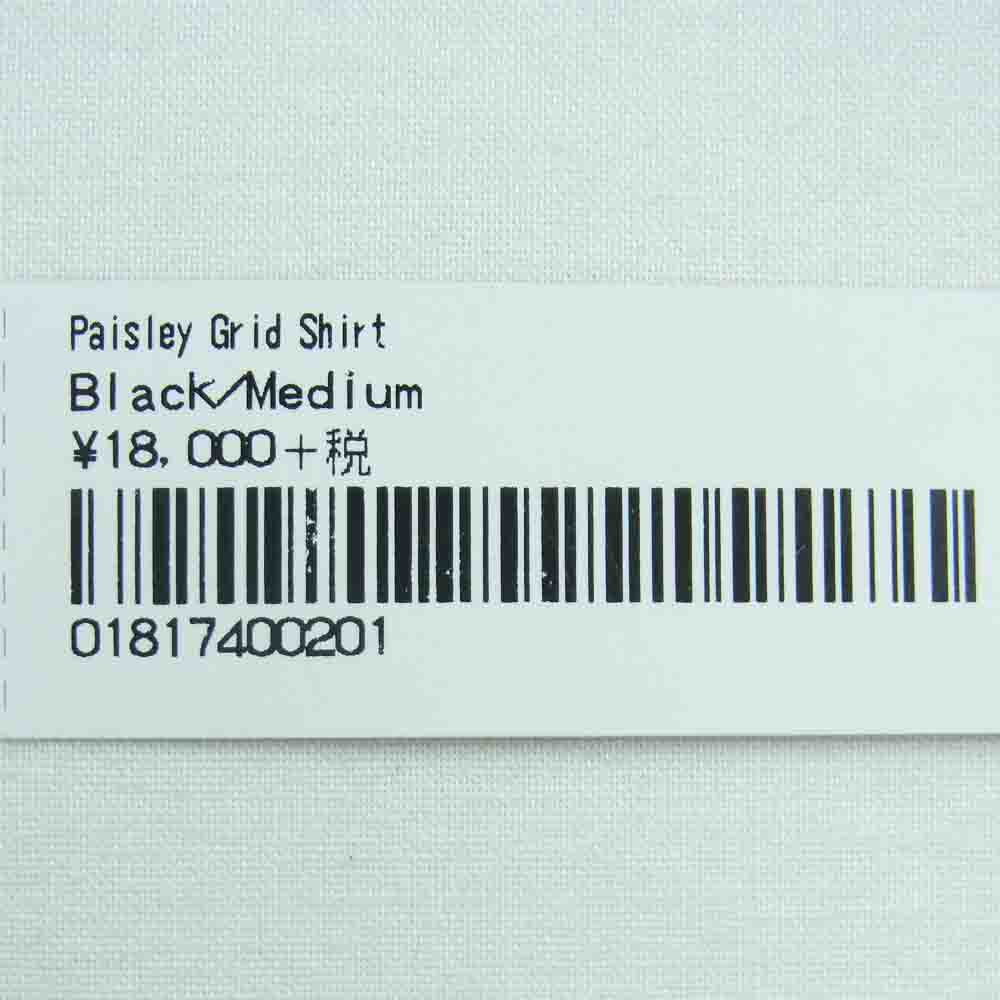 Supreme シュプリーム 20SS Paisley Grid Shirt ペイズリー グリッド 長袖 シャツ ブラック系 M【新古品】【未使用】【中古】