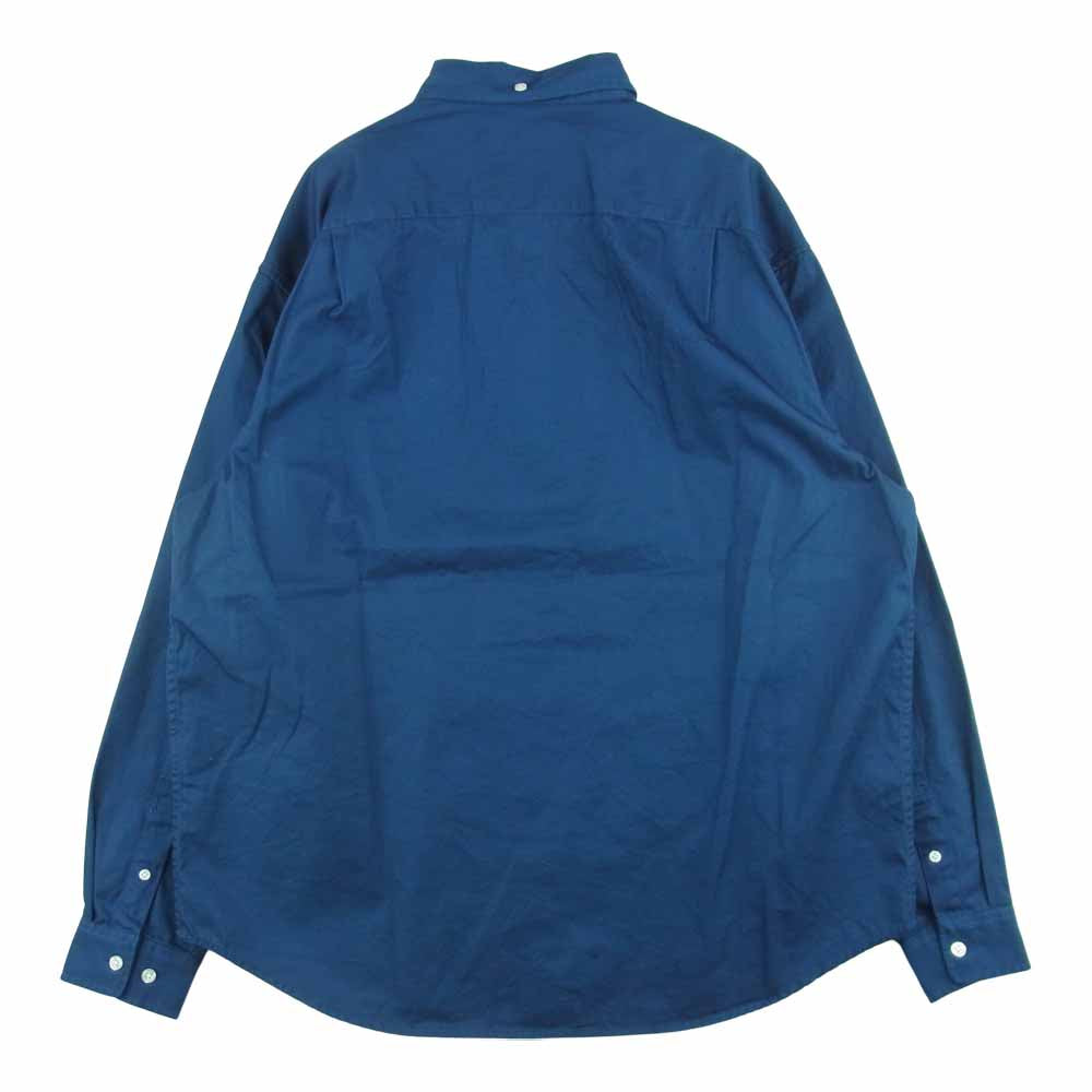 Supreme シュプリーム 22SS Small Box Shirt スモール ボックスロゴ 長袖 シャツ ネイビー系 M【中古】