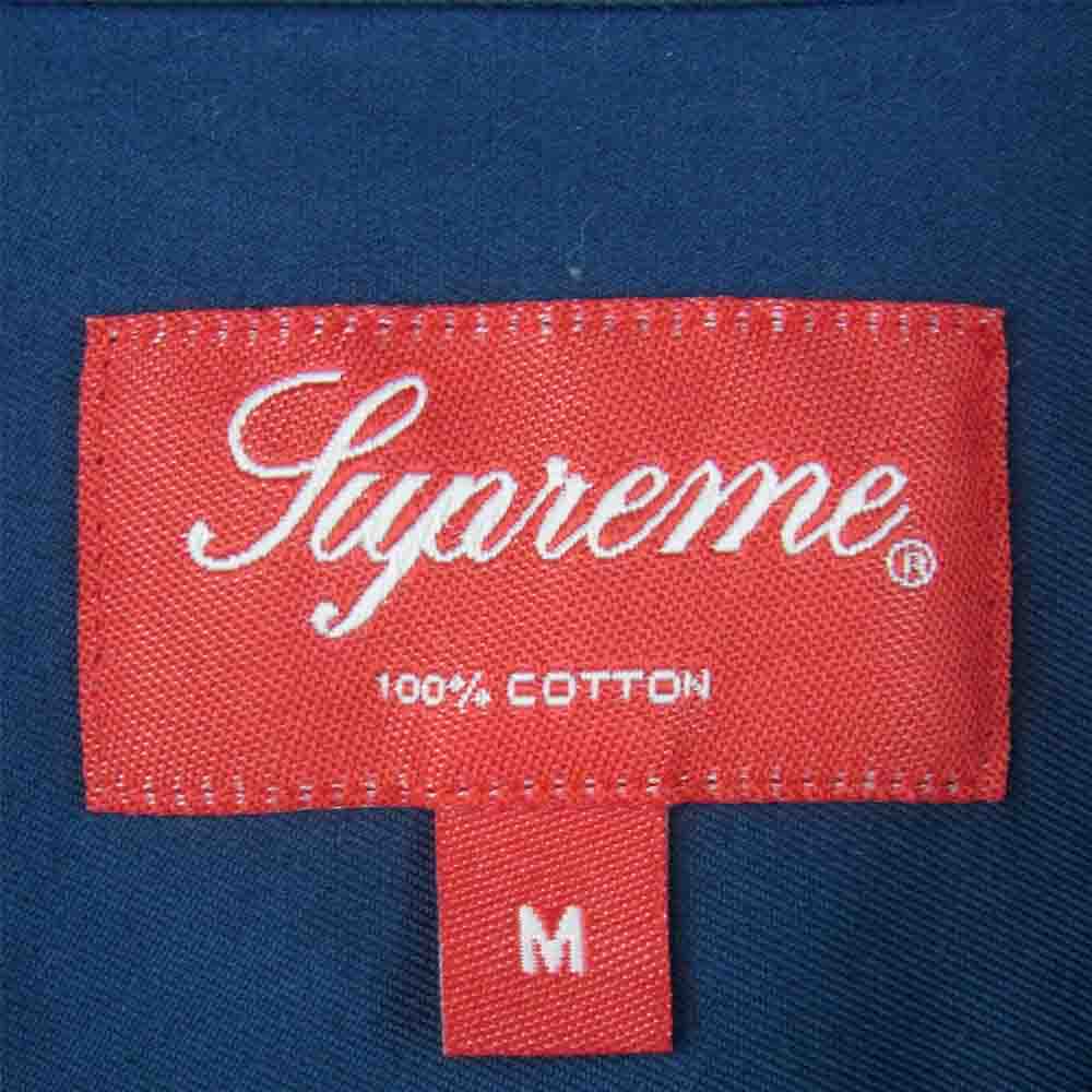 Supreme シュプリーム 22SS Small Box Shirt スモール ボックスロゴ 長袖 シャツ ネイビー系 M【中古】