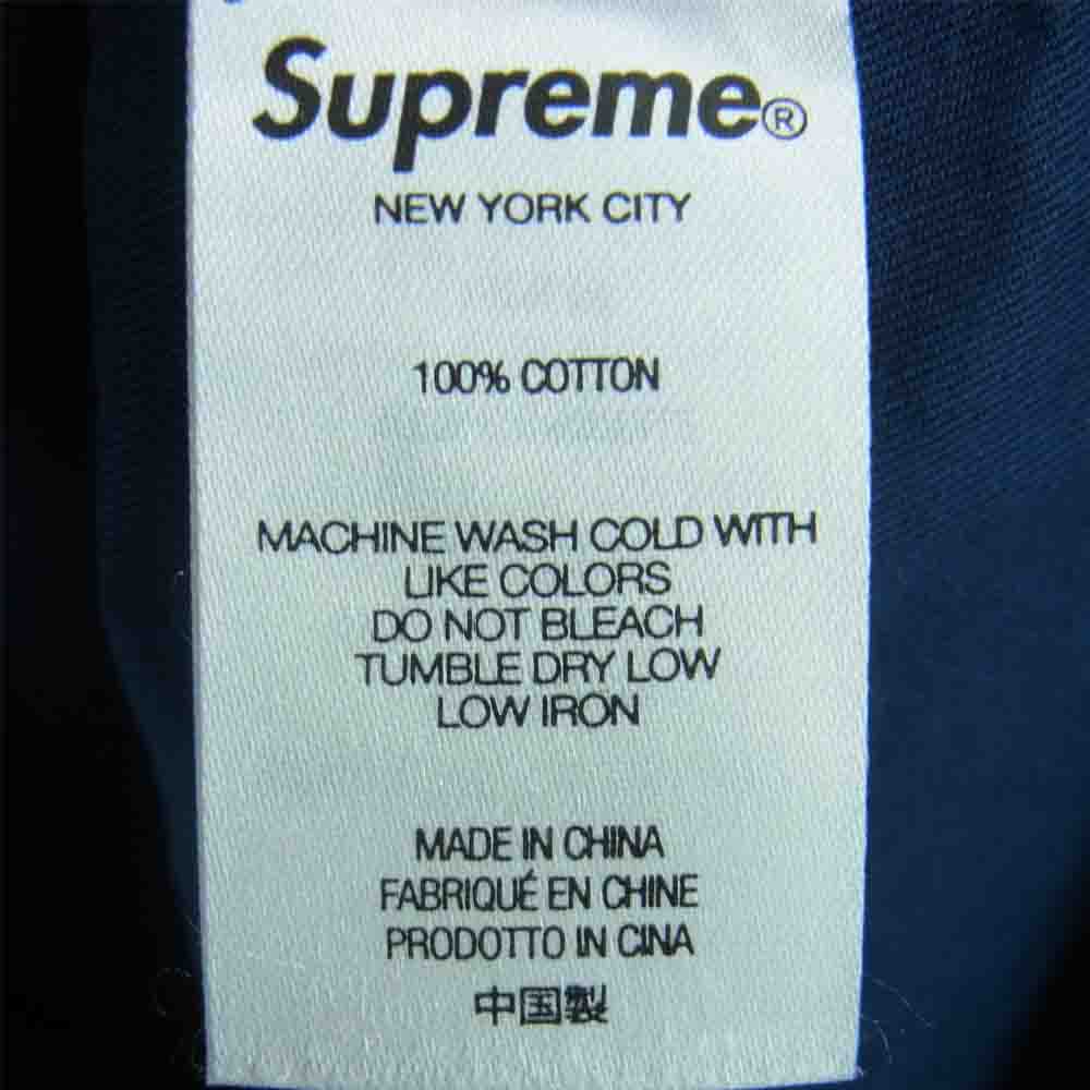 Supreme シュプリーム 22SS Small Box Shirt スモール ボックスロゴ 長袖 シャツ ネイビー系 M【中古】
