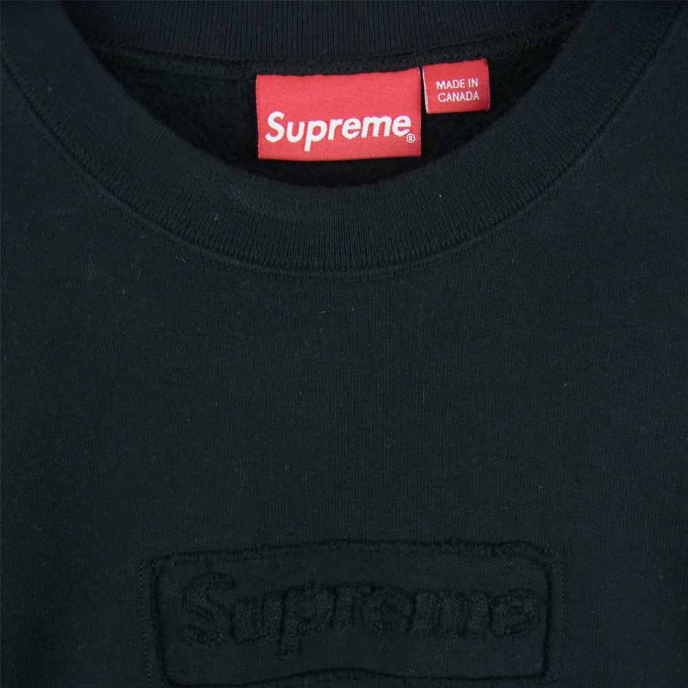 Supreme シュプリーム 20SS Cutout Logo Crewneck カットアウト ロゴ クルーネック スウェット ブラック系 M【中古】