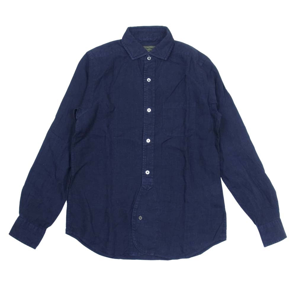 Nigel Cabourn ナイジェルケーボン 9080010500 リネン シャツ 長袖 ネイビー系 44【中古】