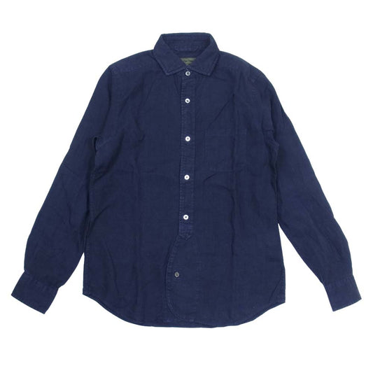 Nigel Cabourn ナイジェルケーボン 9080010500 リネン シャツ 長袖 ネイビー系 44【中古】