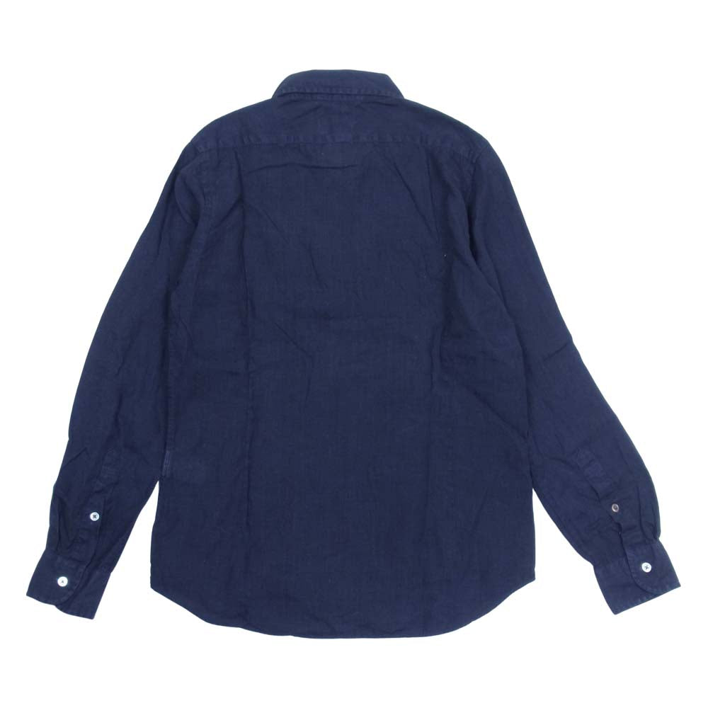 Nigel Cabourn ナイジェルケーボン 9080010500 リネン シャツ 長袖 ネイビー系 44【中古】